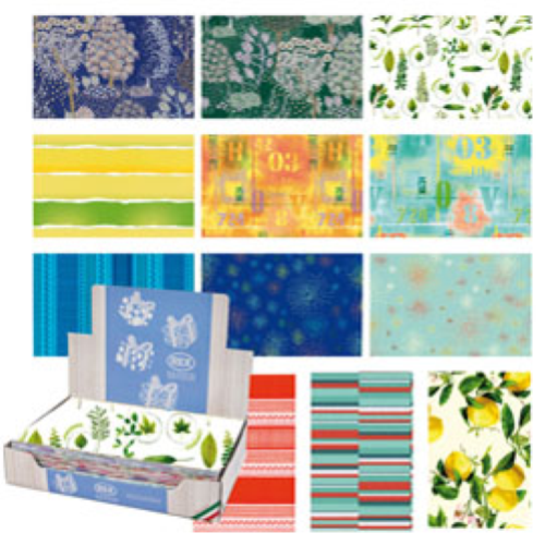 Scatola 100fg carta regalo Raso Fantasia 70X100cm Rex Sadoch